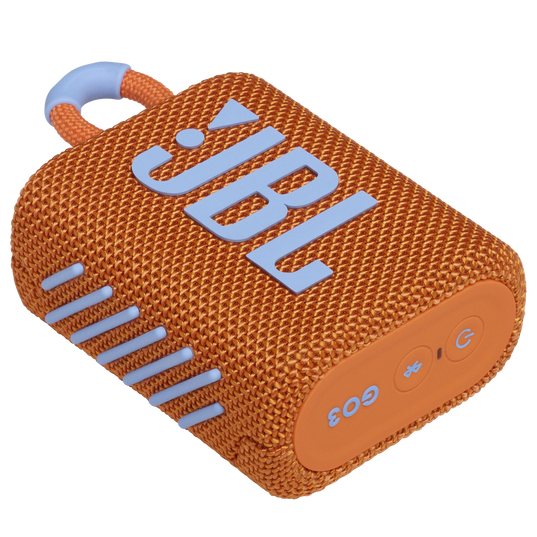 JBL Go 3 - Orange - Portable Waterproof Speaker - Detailshot 3