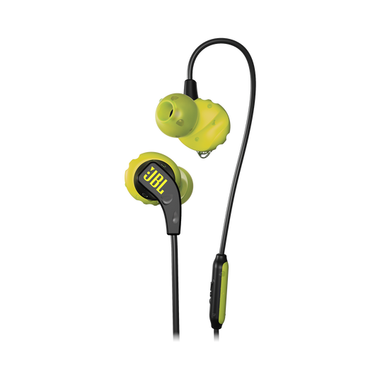 JBL Endurance RUN - Yellow - Sweatproof Wired Sport In-Ear Headphones - Hero