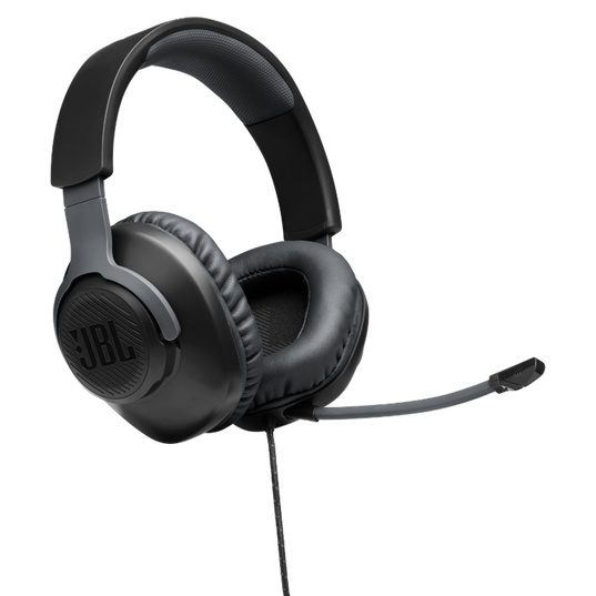 JBL Free WFH - Black - Wired over-ear headset with detachable mic - Hero