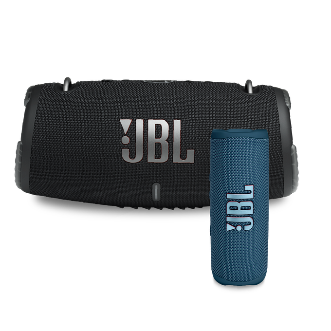 Combo JBL Parlantes Xtreme 3 Negro + Flip 6 Azul