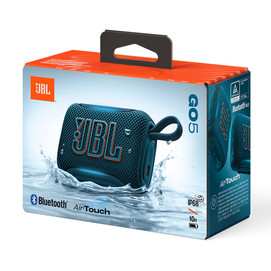 JBL Go 5 - Blue - Ultra-portable waterproof and drop-proof speaker with JBL legendary sound and ambient edge lighting - Detailshot 9 image number null