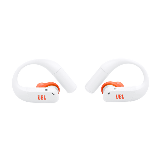 JBL Endurance Peak 4 - White / Orange - True Wireless Noise Cancelling Sport Earbuds - Left image number null