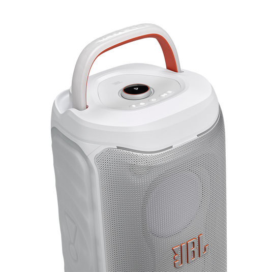 JBL PartyBox 130 - White - Portable party speaker with JBL legendary sound, a dynamic lightshow and a foldable ergonomic handle - Detailshot 3 image number null
