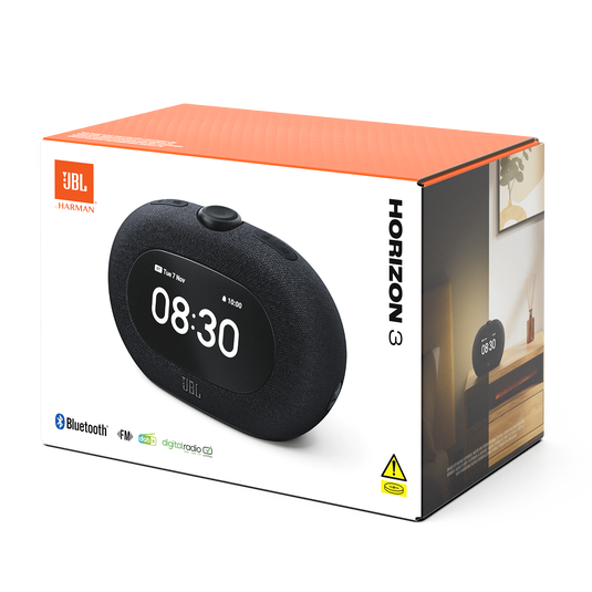 JBL Horizon 3 with FM - Black - Bluetooth® clock radio speaker with FM - Detailshot 8 image number null