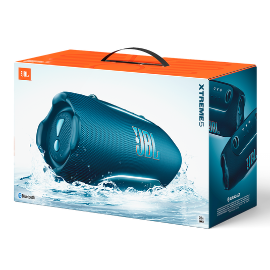 JBL Xtreme 5 - Blue - Portable waterproof speaker with massive legendary JBL sound, ambient edge lighting, and a convenient shoulder strap - Detailshot 15 image number null