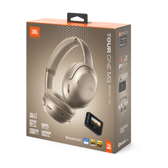 JBL Tour One M3 Smart Tx - Mocha - Wireless over-ear Noise Cancelling headphones with JBL Smart Tx - Detailshot 15 image number null