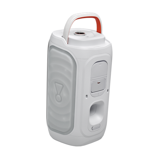 JBL PartyBox 130 - White - Portable party speaker with JBL legendary sound, a dynamic lightshow and a foldable ergonomic handle - Back image number null