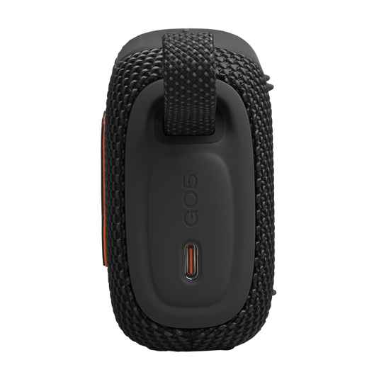 JBL Go 5 - Black - Ultra-portable waterproof and drop-proof speaker with JBL legendary sound and ambient edge lighting - Left image number null