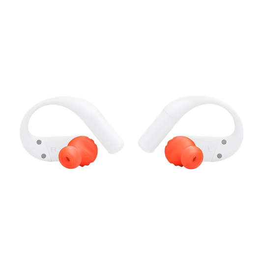 JBL Endurance Peak 4 - White / Orange - True Wireless Noise Cancelling Sport Earbuds - Right image number null