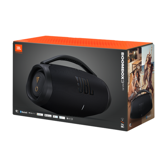 JBL Boombox 3 Wi-Fi - Black - Powerful Wi-Fi and Bluetooth portable speaker - Detailshot 7 image number null