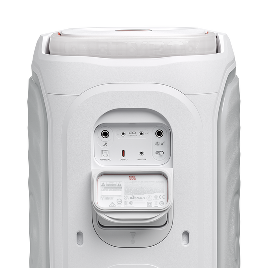 JBL PartyBox 130 - White - Portable party speaker with JBL legendary sound, a dynamic lightshow and a foldable ergonomic handle - Detailshot 2 image number null