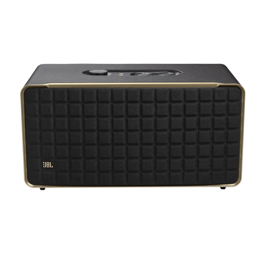 JBL Authentics 500 - Black - Hi-fidelity smart home speaker with Wi-Fi, Bluetooth and Voice Assistants with retro design. - Front image number null
