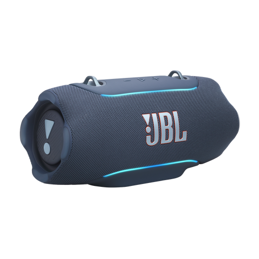 JBL Xtreme 5 - Blue - Portable waterproof speaker with massive legendary JBL sound, ambient edge lighting, and a convenient shoulder strap - Back image number null