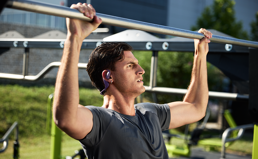 JBL Endurance Pace Comodidad de dise&ntilde;o abierto con banda para el cuello de cable con memoria - Image