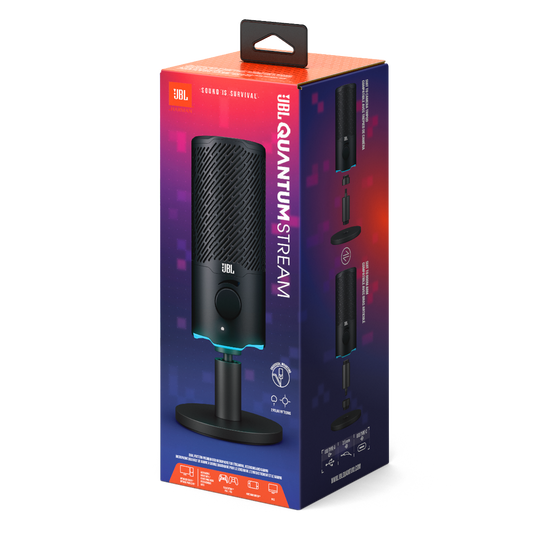 JBL Quantum Stream - Black - Dual pattern premium USB microphone for streaming, recording and gaming - Detailshot 15 image number null