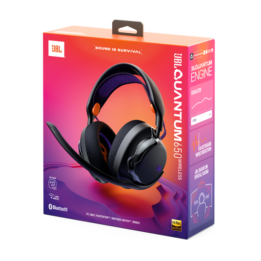 JBL Quantum 650 - Black - Wireless multiplatform gaming headset - Detailshot 15 image number null