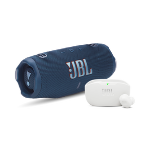 Combo Charge 6 (Blue) + Wave Buds 2 (White) Image of Combo Charge 6 (Blue) + Wave Buds 2 (White)