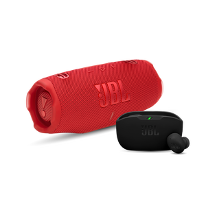 Image of Combo Charge 6 (Red) + Wave Buds 2 (Black)
